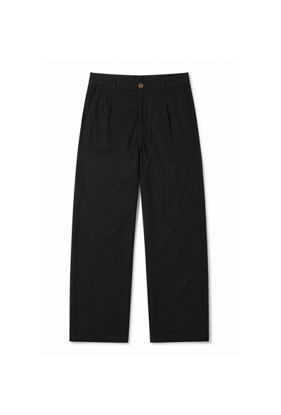 Baggy Fit Kalıp Pamuklu Keten Pantolon