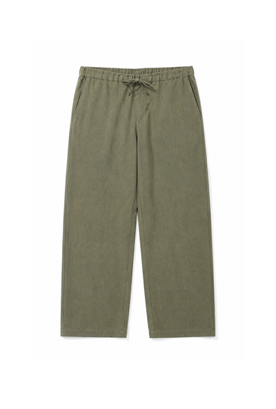Baggy Kalıp Pamuklu Keten Klasik Pantolon