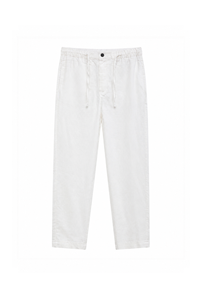 Baggy Kalıp Pamuklu Keten Klasik Pantolon