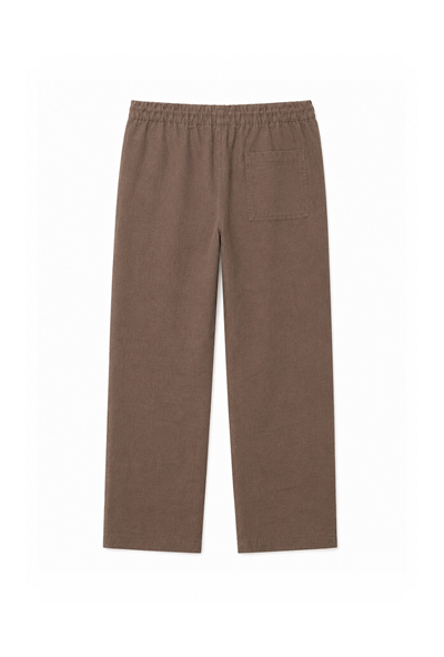 Baggy Kalıp Pamuklu Keten Klasik Pantolon