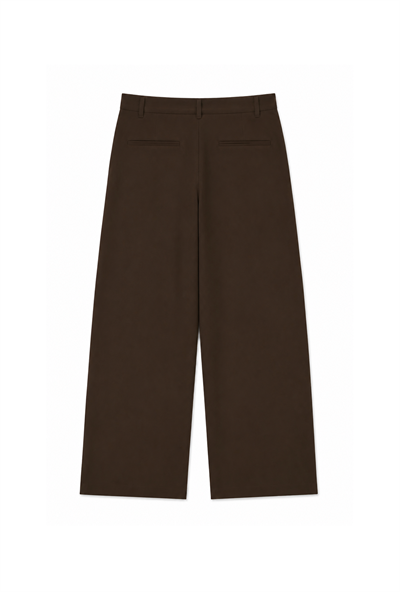 Baggy Kalıp Pileli Kumaş Pantolon
