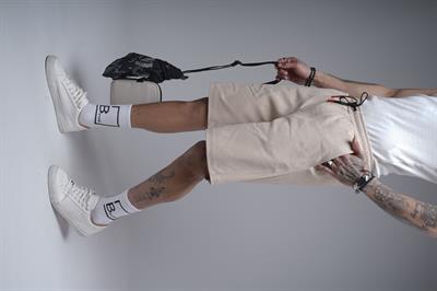 Beli Lastikli Cepli Regular Kalıp Erkek Şort Bermuda