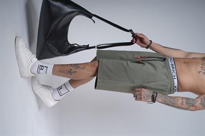 Beli Lastikli Cepli Regular Kalıp Erkek Şort Bermuda