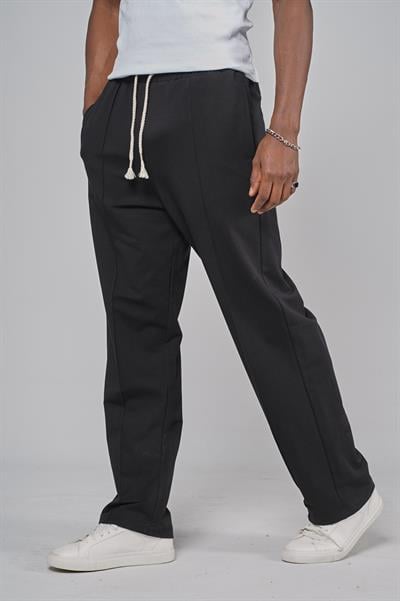 Beli Lastikli Önü Çımalı Baggy Kalıp Pantolon