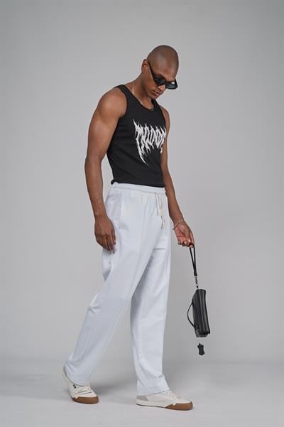 Beli Lastikli Önü Çımalı Baggy Kalıp Pantolon