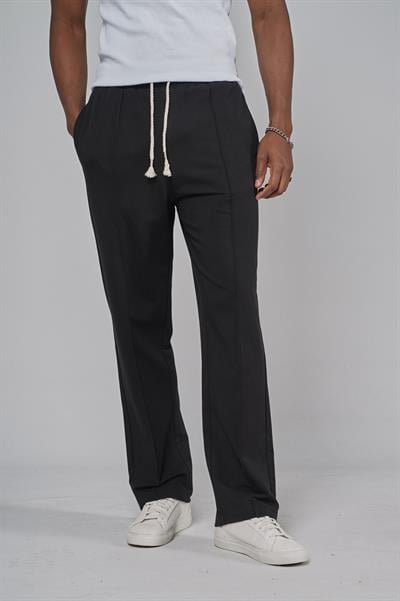 Beli Lastikli Önü Çımalı Baggy Kalıp Pantolon