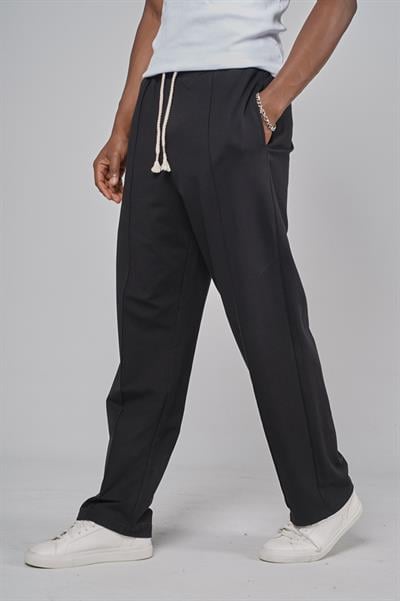 Beli Lastikli Önü Çımalı Baggy Kalıp Pantolon