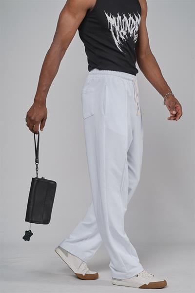 Beli Lastikli Önü Çımalı Baggy Kalıp Pantolon