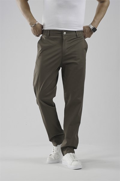 Beli Lastikli Regular Kalıp Chino Likralı Erkek Pantolon
