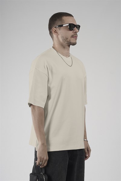 Bisiklet Yaka Oversize Erkek Süprem Tişört