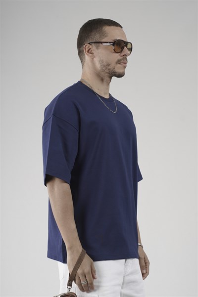 Bisiklet Yaka Oversize Erkek Süprem Tişört