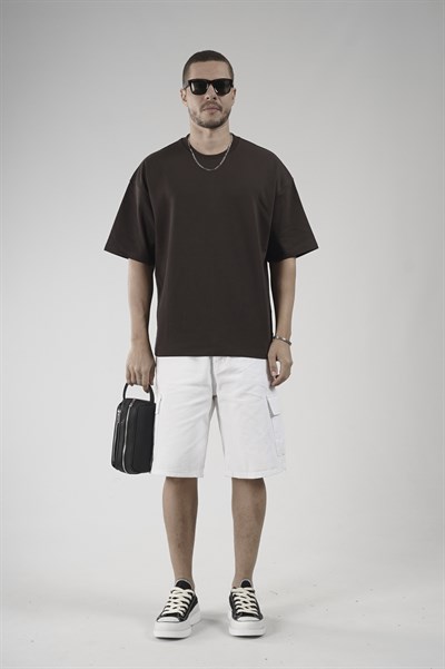 Bisiklet Yaka Oversize Erkek Süprem Tişört