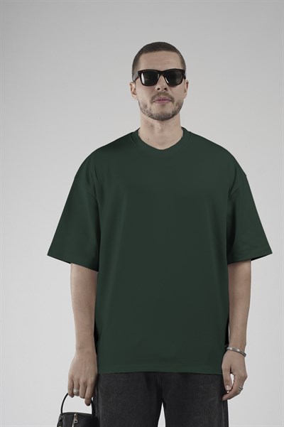 Bisiklet Yaka Oversize Erkek Süprem Tişört