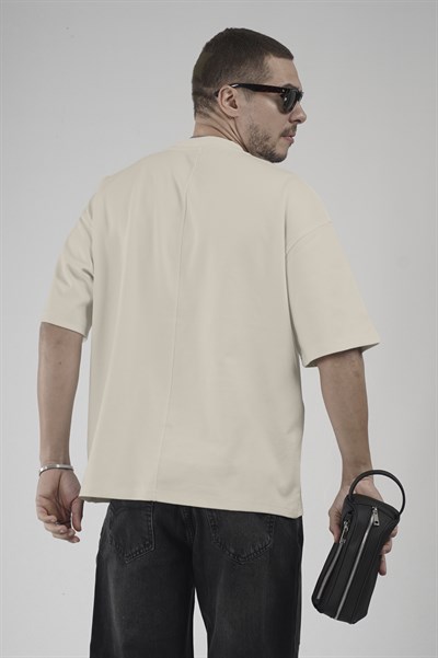 Bisiklet Yaka Oversize Erkek Süprem Tişört