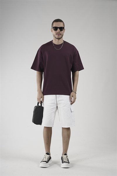 Bisiklet Yaka Oversize Erkek Süprem Tişört