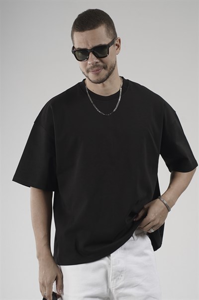 Bisiklet Yaka Oversize Erkek Süprem Tişört