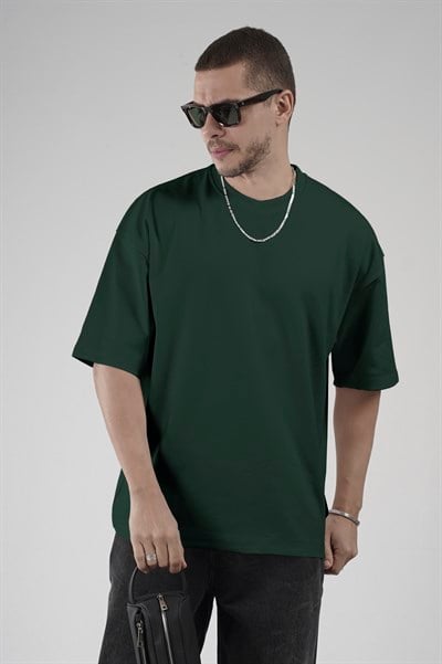 Bisiklet Yaka Oversize Erkek Süprem Tişört