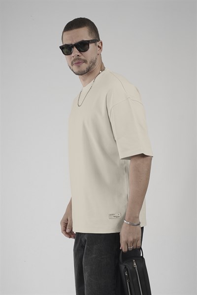 Bisiklet Yaka Oversize Erkek Süprem Tişört