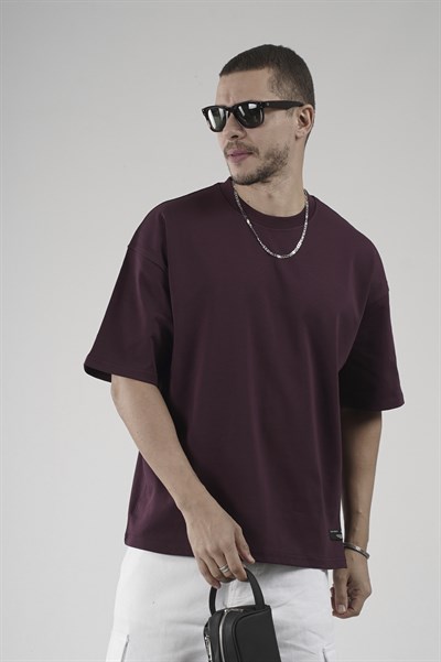 Bisiklet Yaka Oversize Erkek Süprem Tişört