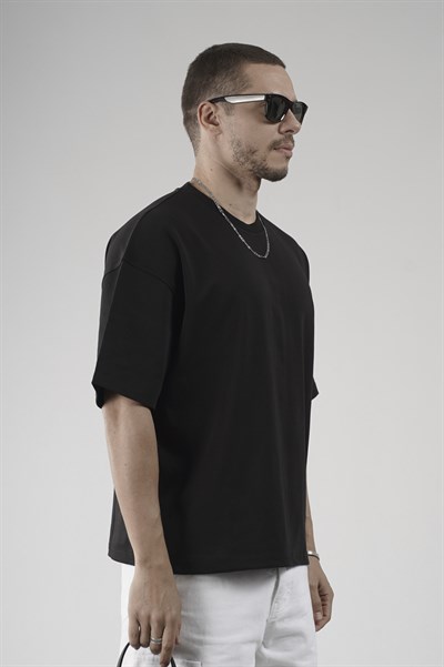 Bisiklet Yaka Oversize Erkek Süprem Tişört