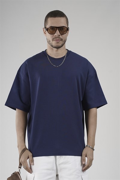 Bisiklet Yaka Oversize Erkek Süprem Tişört