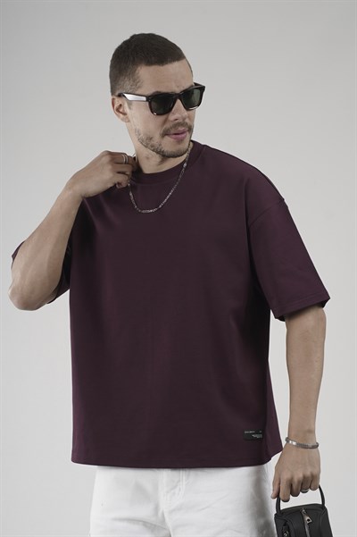 Bisiklet Yaka Oversize Erkek Süprem Tişört