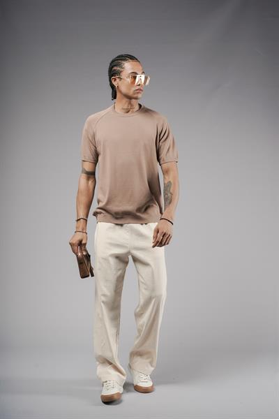 Bisiklet Yaka Reglan Kol Triko Erkek Tişört