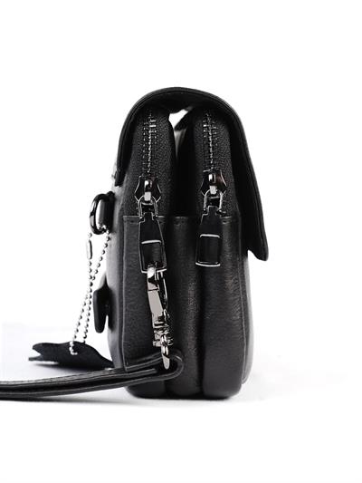 Çift Cepli Hakiki Deri Çanta