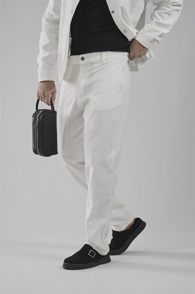 Çıtçıt Kapamalı Oversize Kalıp Keten Alt Üst Takım