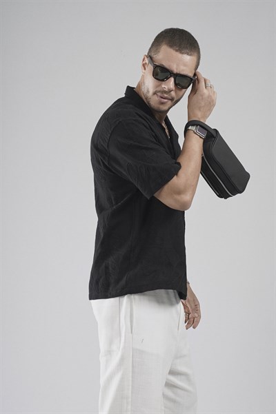 Desenli Nakış Detaylı Regular Kalıp Erkek Gömlek