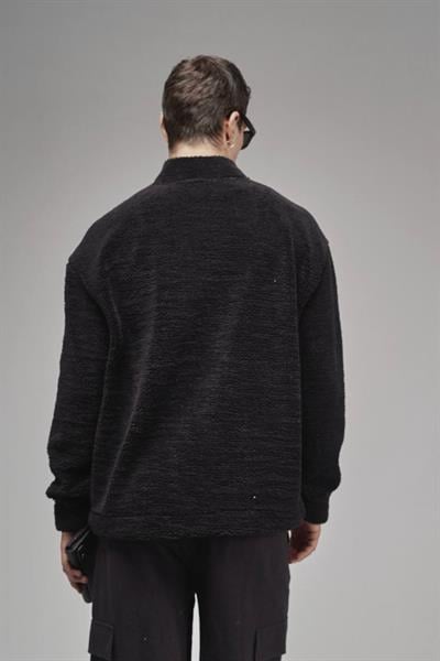 Dik Yaka Fermuar Kapamalı Logo Detaylı Unisex Peluş