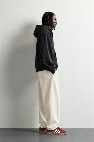 Erkek 99 Halı Desen Patch Nakışlı Şardonlu Kapüşonlu Oversize Sweatshirt