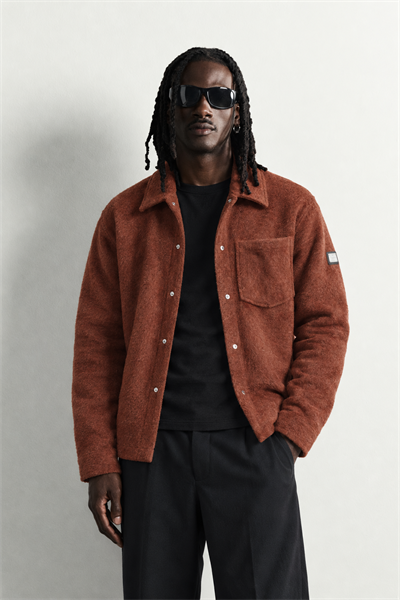 Erkek Çıtçıt Düğmeli Oversize Gömlek Ceket
