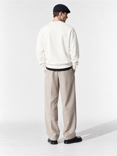 Erkek Göğüs Figür ve Tipografi Baskılı Bisiklet Yaka Oversize Sweatshirt