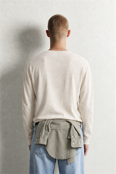 Erkek Henley Yaka Düğmeli Oversize Sweatshirt