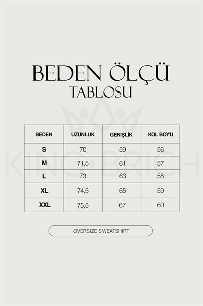 Erkek İçi Şardonlu Muhammed Ali Patch Baskılı Oversize Sweatshirt