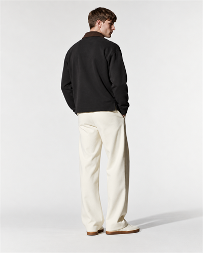 Erkek Kadife Yaka Fermuarlı Oversize Sweatshirt