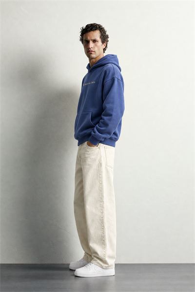 Erkek Kanguru Cepli Mafia Temalı Şardonlu Kapüşonlu Oversize Sweatshirt