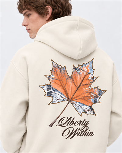Erkek Oversize İçi Şardonlu Kapüşonlu Patch Baskılı Sweatshirt