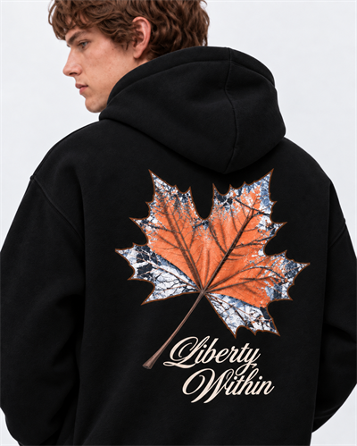 Erkek Oversize İçi Şardonlu Kapüşonlu Patch Baskılı Sweatshirt