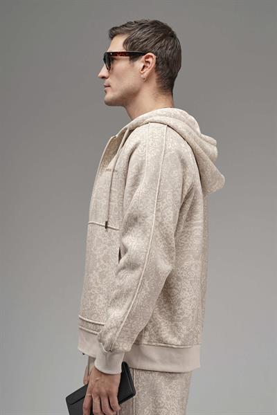 Etnik Desen Detaylı Reglan Kol Kapüşonlu Alt Üst Takım