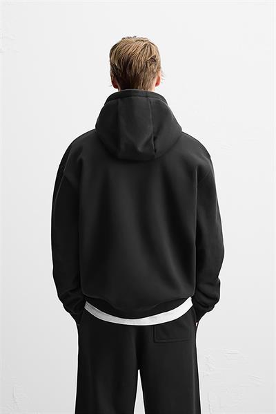 Kanguru Cepli Oversize Kalıp Unisex Düz Hoodie