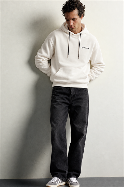 Kapuşonlu Baskılı Oversize Kalıp Unisex Hoodie Sweatshirt