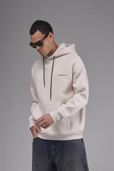 Kapuşonlu Baskılı Oversize Kalıp Unisex Hoodie Sweatshirt