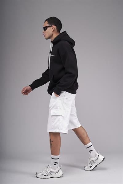 Kapuşonlu Baskılı Oversize Kalıp Unisex Hoodie Sweatshirt