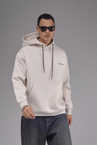 Kapuşonlu Baskılı Oversize Kalıp Unisex Hoodie Sweatshirt
