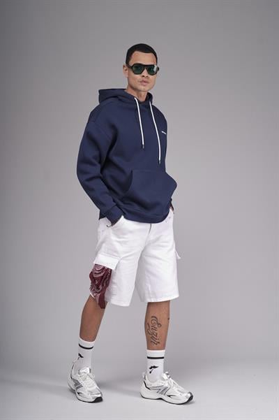 Kapuşonlu Baskılı Oversize Kalıp Unisex Hoodie Sweatshirt