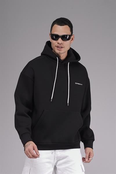 Kapuşonlu Baskılı Oversize Kalıp Unisex Hoodie Sweatshirt