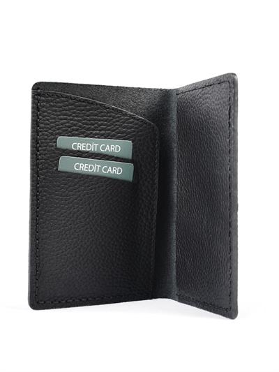 Kenarları Dikiş Detaylı Kartlık Hakiki Deri Cüzdan