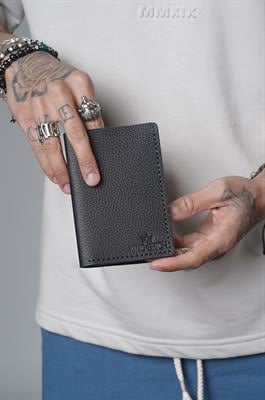 Kenarları Dikiş Detaylı Kartlık Hakiki Deri Cüzdan